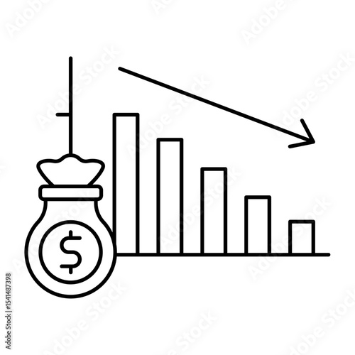 Revenue Reduction outline icon