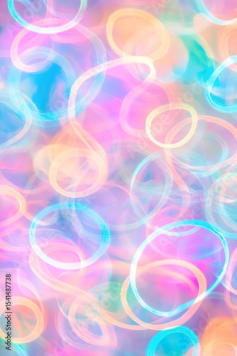 Colorful abstract swirls with pastel neon light effects
