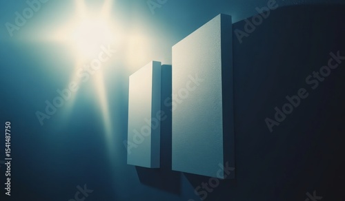 Abstract Geometric Shapes With Spotlight Illumination