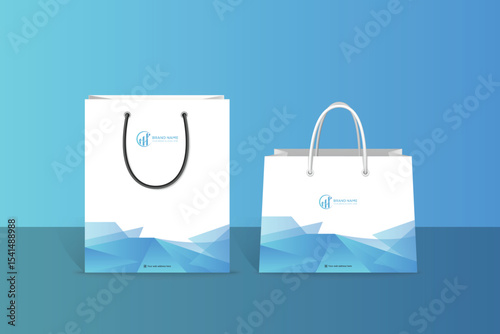 shopping bags design vector with brush design