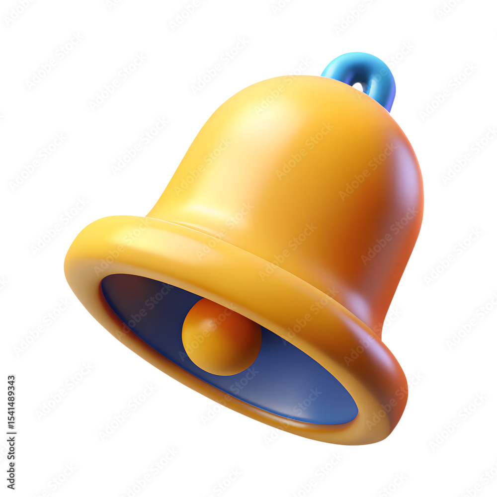 Fototapeta premium 3D School Bell Icon