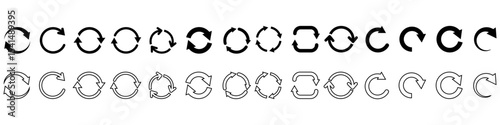 Reload icon vector set. Refresh page illustration sign collection. Refresh symbol. update web icons.