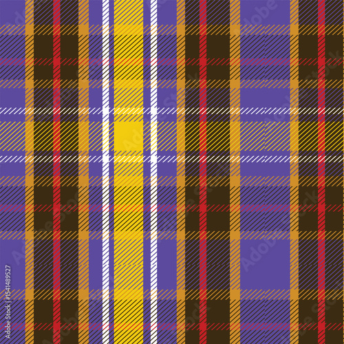 Red Yellow Scottish Tartan Plaid Textile Pattern