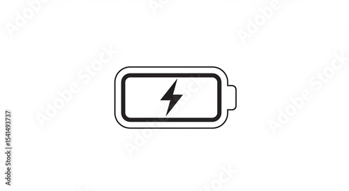Simple Battery Icon Shows Power Level. AI Generated