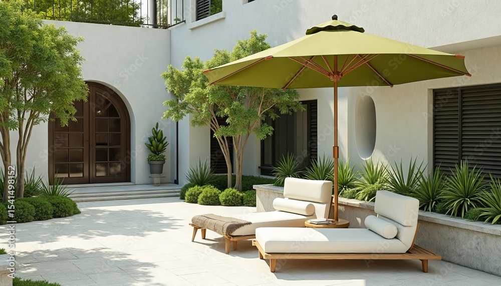 Fototapeta premium outdoor patio seating area