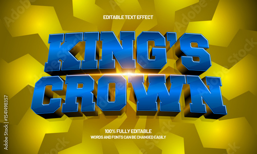 king's crown editable text effect with a king and crown text style