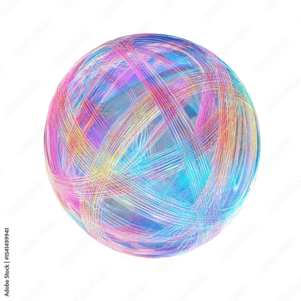 Obraz premium Colorful ball with a rainbow pattern