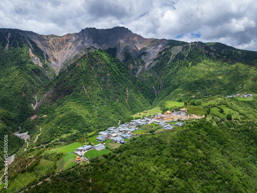 Yunnan, China - 15th June 2025 - a Tibetan village within Deqin County Yunnan