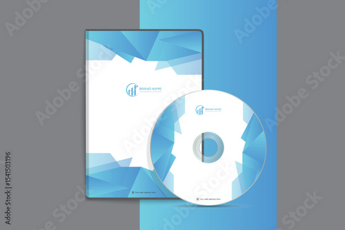Modern business DVD case and disc label template design