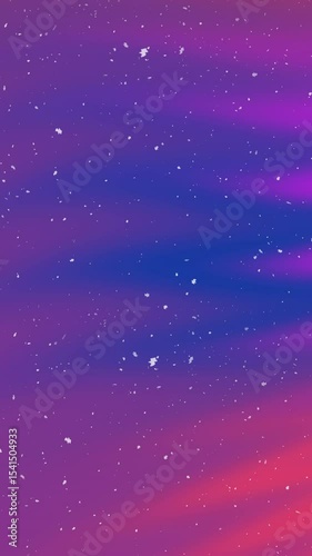 Purple and blue gradient sky with falling snow ideal for winterthemed designs, holiday backgrounds, Christmas cards, or seasonally themed social media posts.
