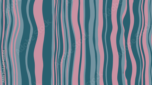 Abstract bands cascade vertically in colorful random pattern design.