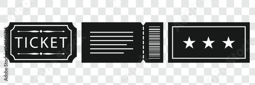 Ticket icon set