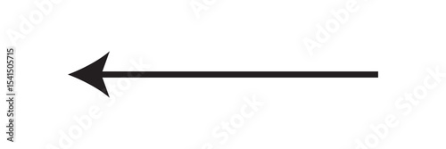 Black arrow , arrow isolated on white background, right arrow, bold arrow, thin arrow.