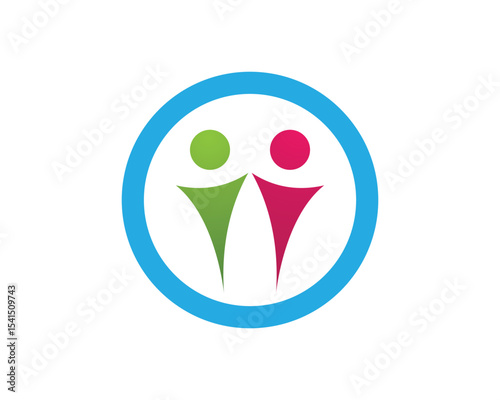 Human character logo sign