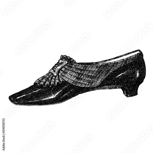 Victorian fashion line drawing women fashion accessories  shoes