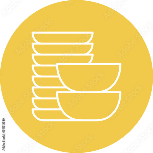 Plates and bowls Icon