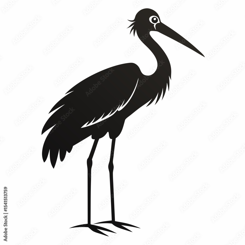 Obraz premium Stork Heron Silhouette