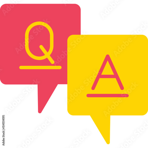 Question And Answer Vector Icon Design