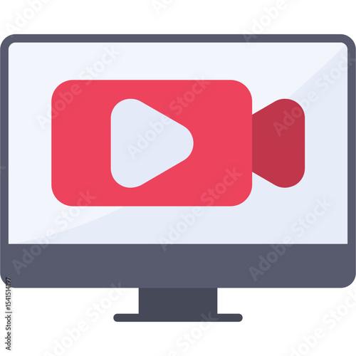 Live Stream Vector Icon Design