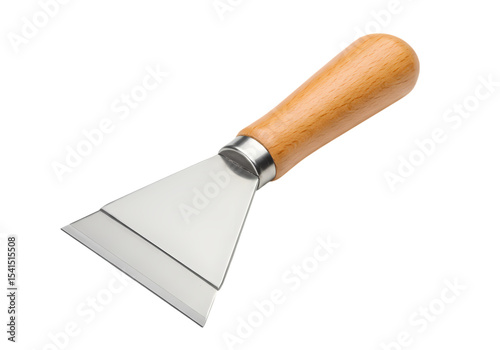 WoodenHandled Putty Knife isolated on transparent baackground