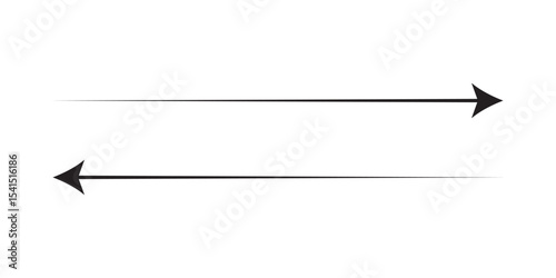 Black arrow both side arrow, direction icon.