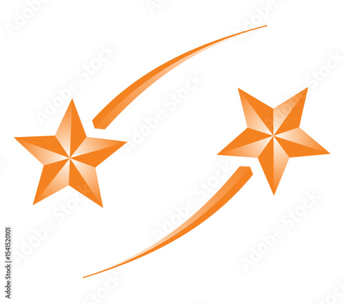 vector illustration image of a shooting star