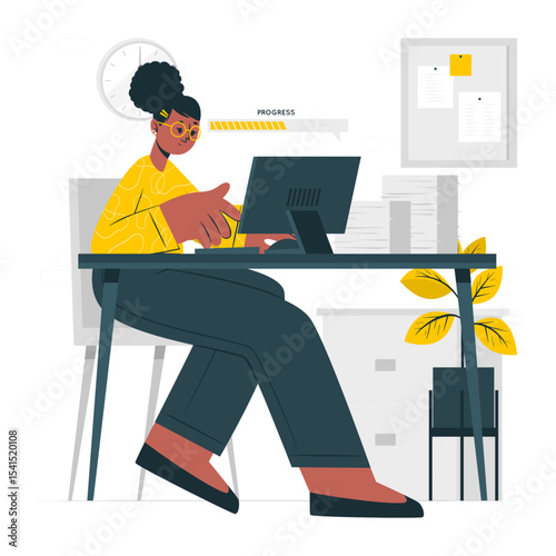 Work in progress concept illustration