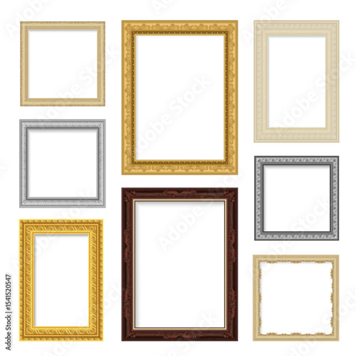 vintage frame set. victor illustration.