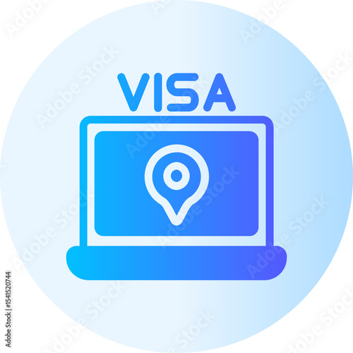 Digital nomad gradient icon