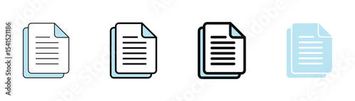 Document icon vector isolated on white background.
