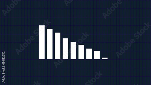 Business graph animation. Finance business graph chart with up arrow .