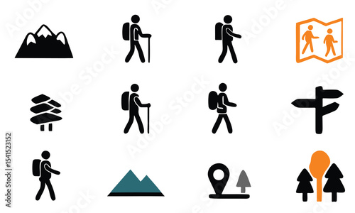 hiker mountain climber adventure silhouette