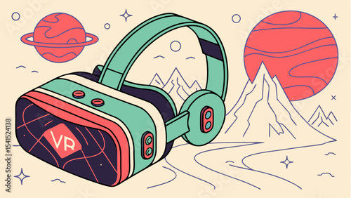 Red vector cartoon car with a heart in the sky driven by a fun woman on the road, perfect for travel illustration