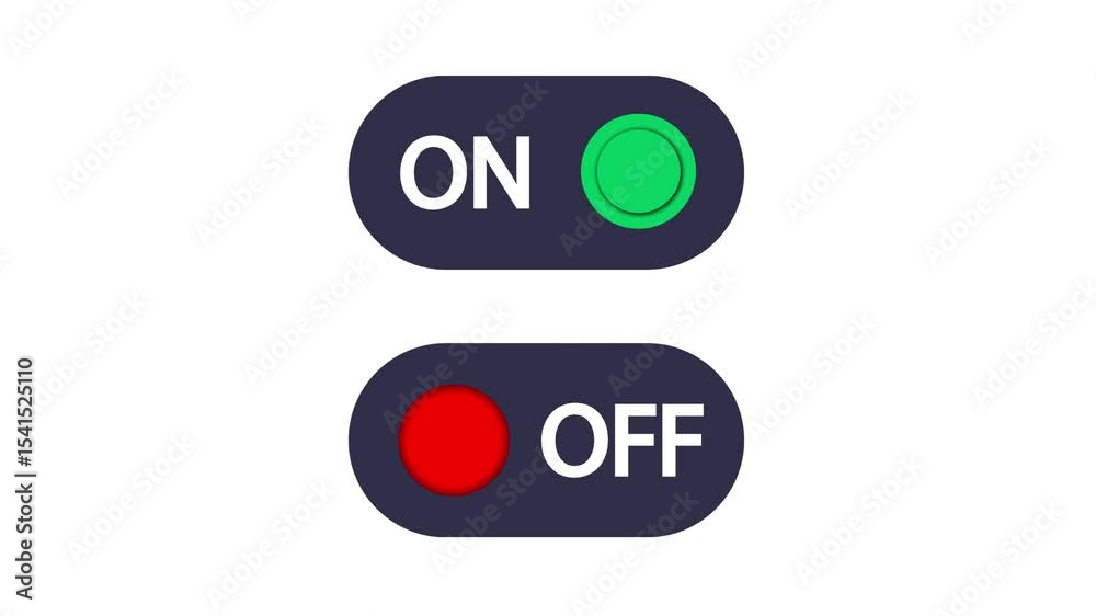 On Off Blinking Status Indicator with Green and Red Light Dots Animation Mp4