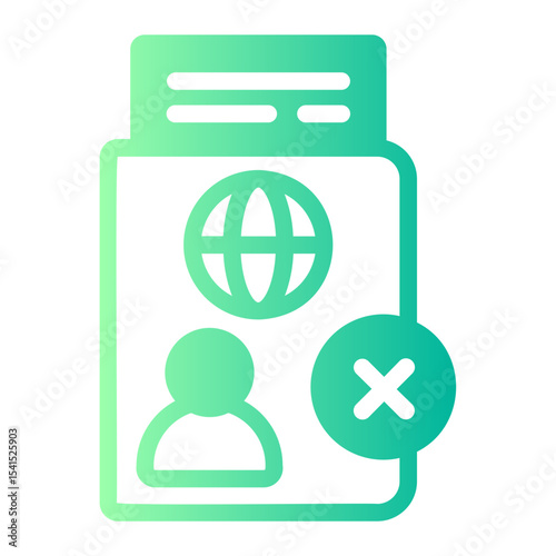 Rejected gradient icon