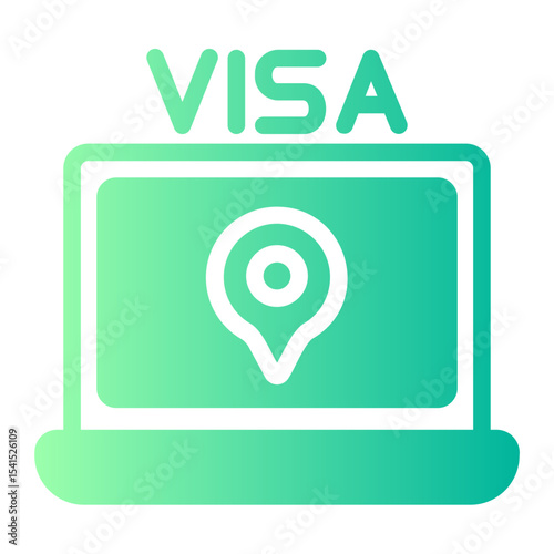Digital nomad gradient icon