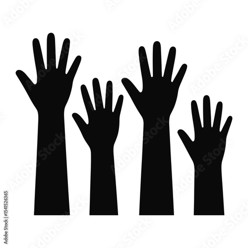 Black human hand silhouette