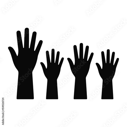 Set of hands vector