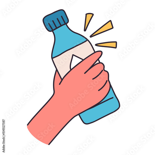 Stay hydrated water of bottle illustration