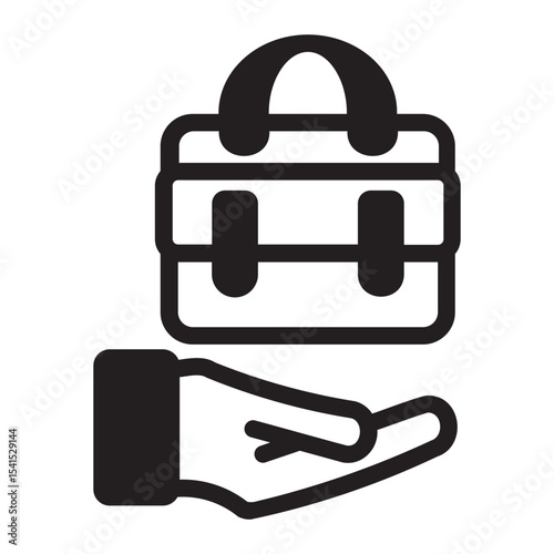 Briefcase glyph icon