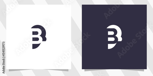 letter b logo design vector