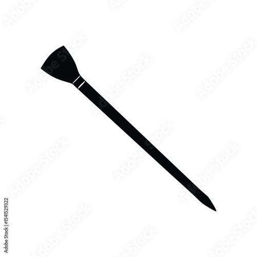 A black and white icon of a makeup brush.
