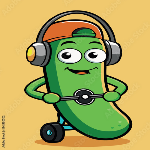 design logo icon illustration vector cartoon cucumber