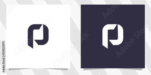 letter pd dp logo design vector
