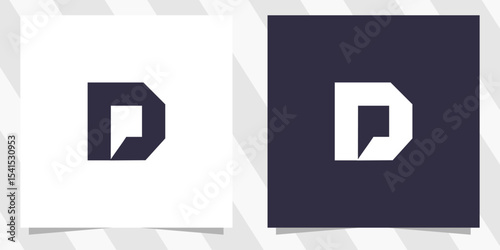 letter pd dp logo design vector