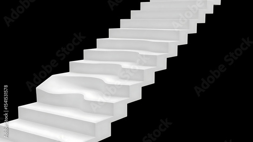 Wallpaper Mural Abstract White Staircase: Architecture, Design, and Success Concept Torontodigital.ca