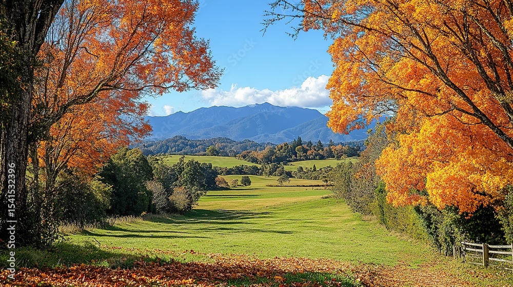 Naklejka premium autumn in the mountains