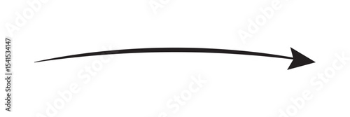 Long Black Arrow, Pointer for Indicating Direction.