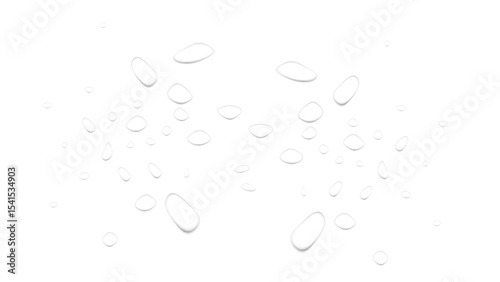 Scattered Transparent Water Droplets Overlay
