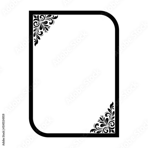 border calligraphic frame shape